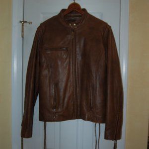 Wilsons Leather Wmn's Cafe Racer Jacket w Lining